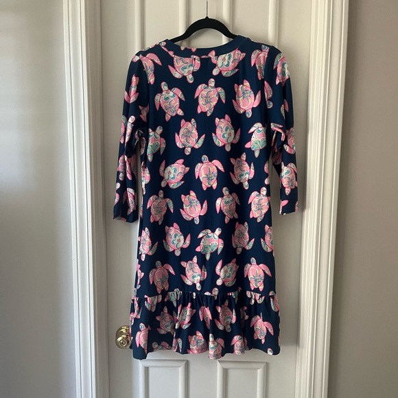 Simply Southern Sea Turtle Navy Sleeved Dress - Picture 4 of 4